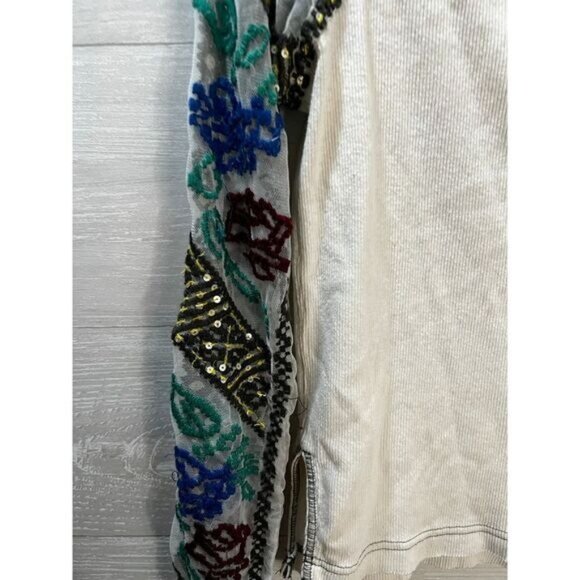 Women’s Rendezvous Long Embellished Sheer Sleeve Top Small‎ - Picture 4 of 6